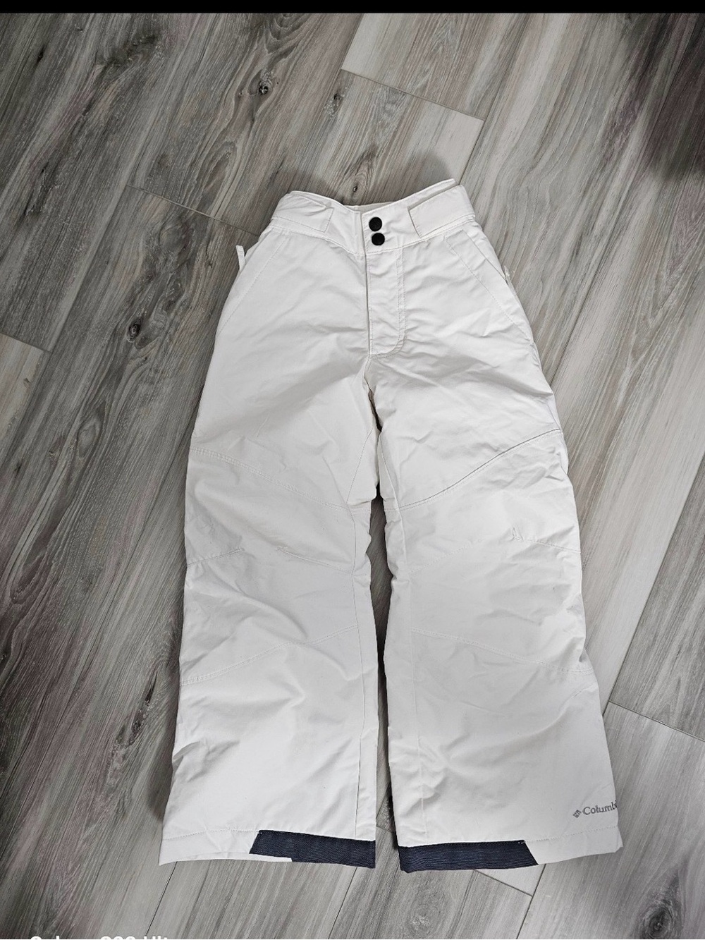 Columbia  girls White Snow Pants with Black Accent SZ XS
